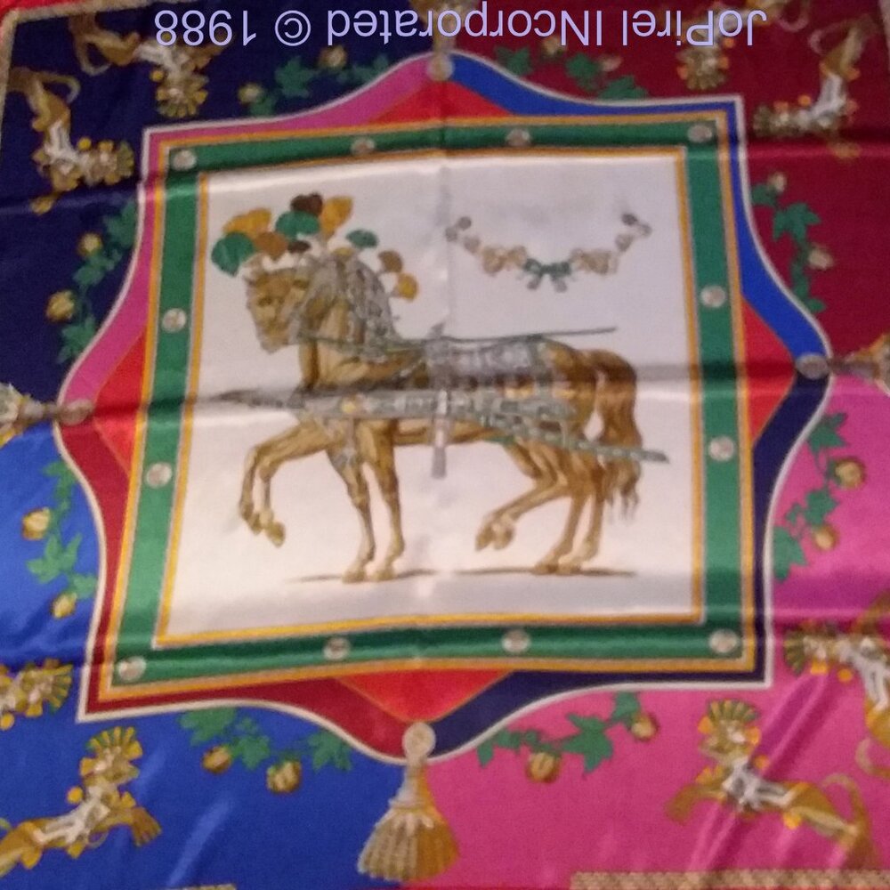 Designer Roman Chariot Horses Scarf